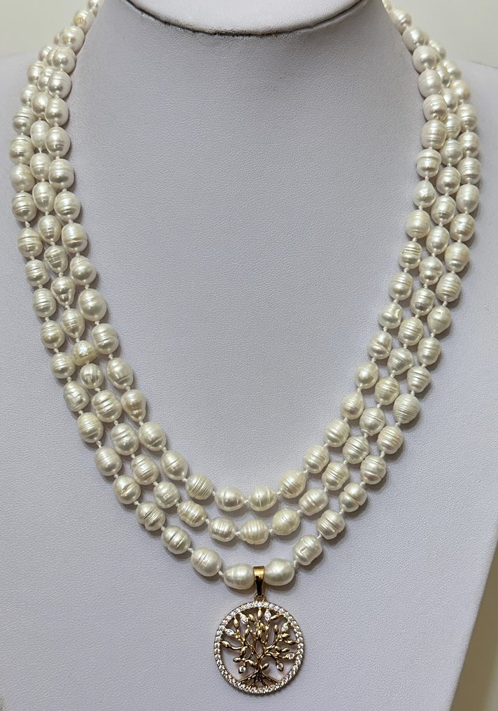 自然水珠与“生命之树”。高品质。所有圣人的保护。 - 吊坠项链 - 高质量 #1.0