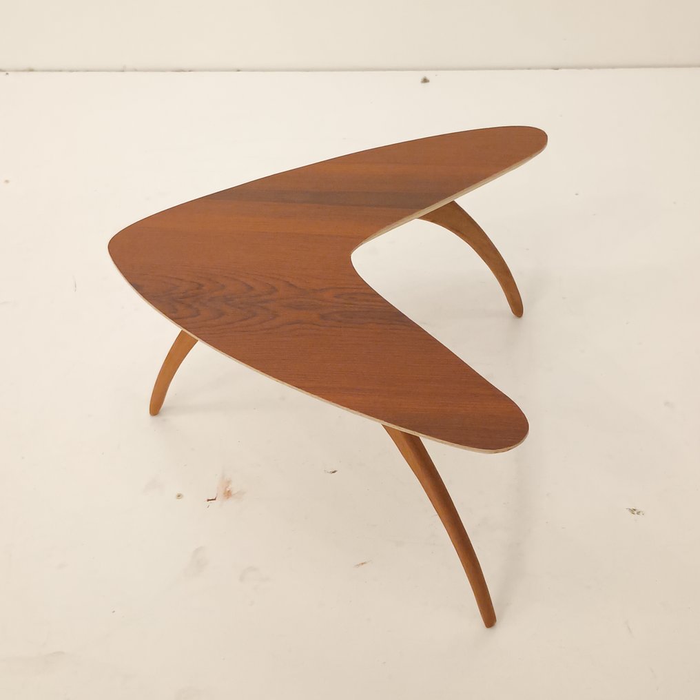 Table d'appoint - Boomerang - Bois de violette, Teck - Table d'appoint rétro en palissandre. #4.3