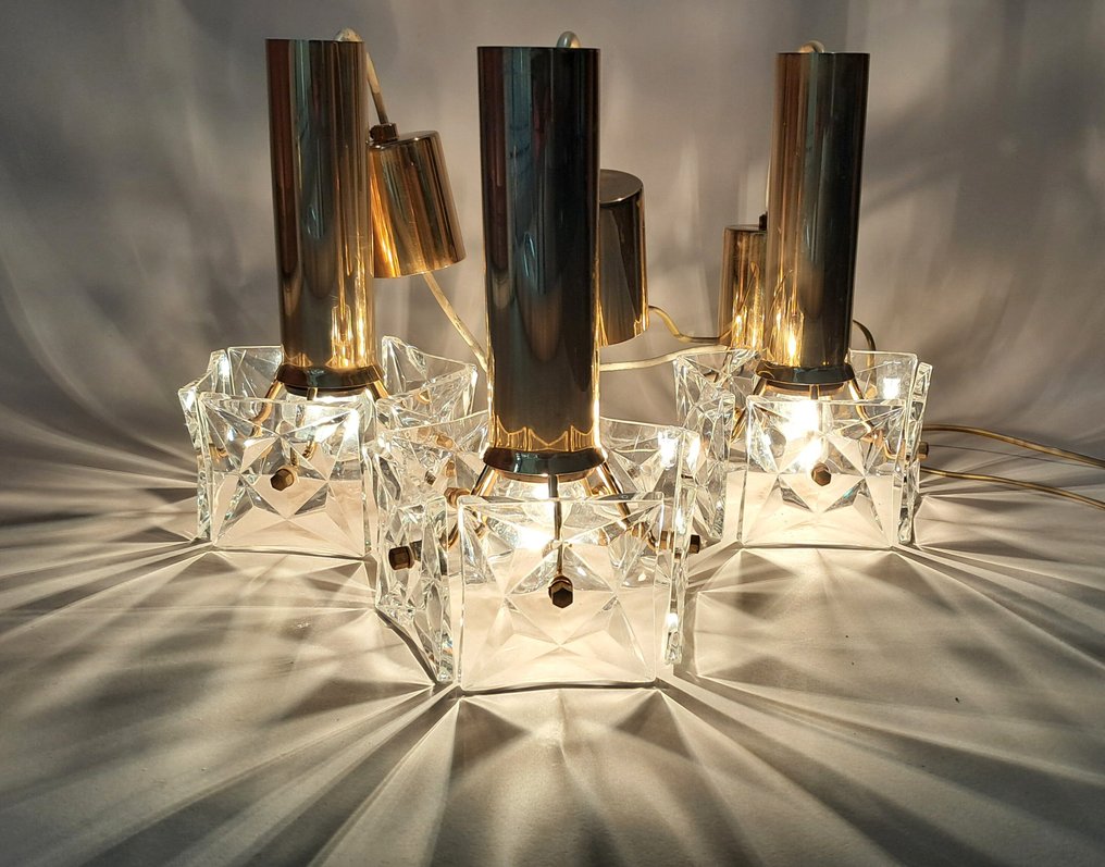 Hanging lamp (3) - Glass, Brass #4.3