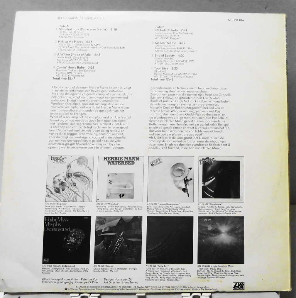 Herbie Mann, Yusef Lateef, Tim Weisberg - 6x Albums - The Flute in Jazz. - 多個標題 - LP - 立體聲 - 1969 #2.1