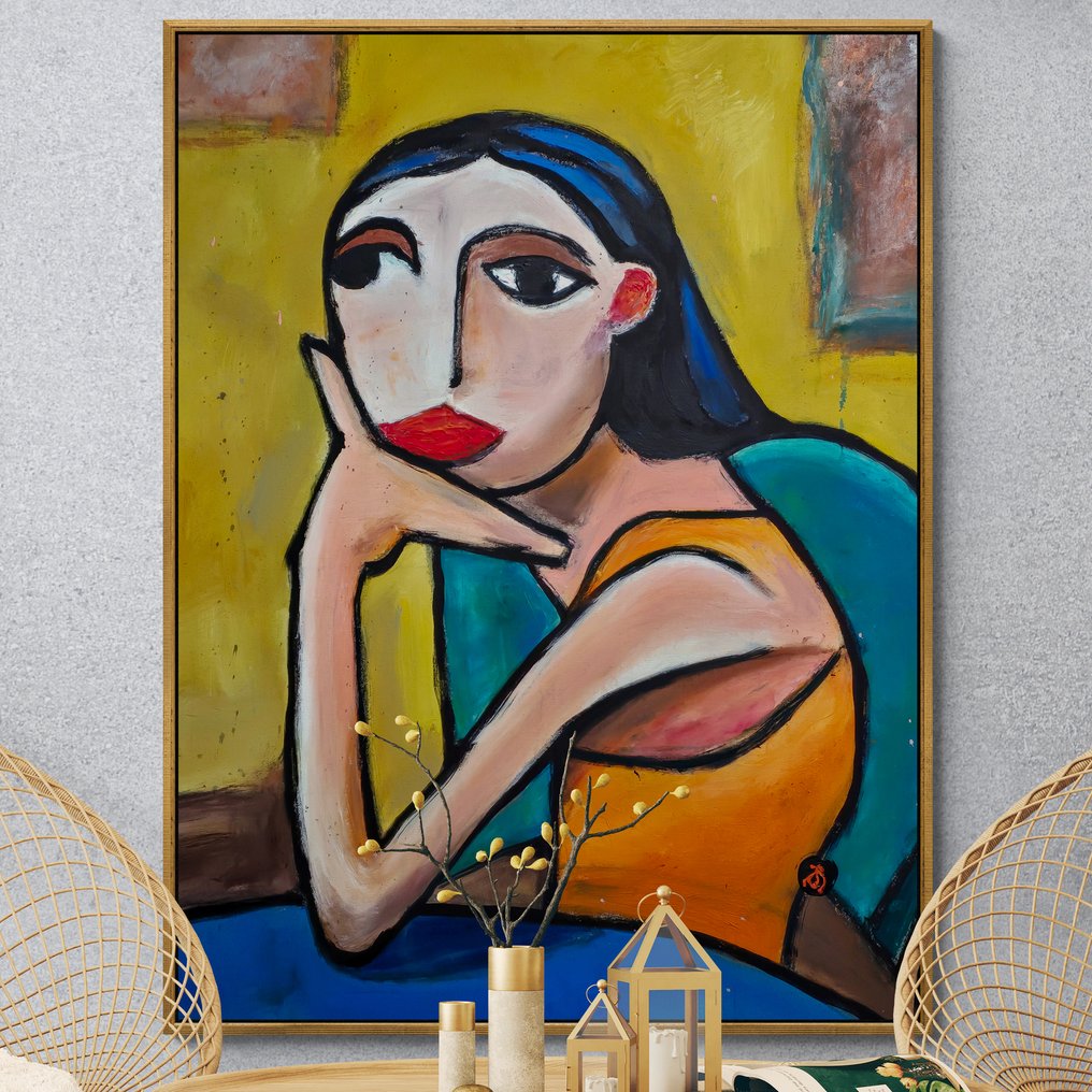 Arvydas Gaiciunas (Retne) - Kai N-33 — Contemporary Cubist Portrait #4.3