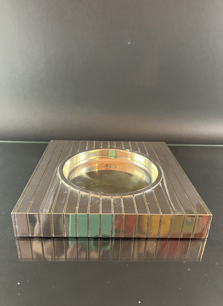 烟灰缸 - 镀银 - 意大利设计，20世纪70年代 #1.0