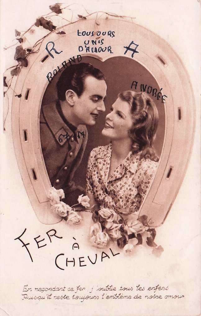 Ferrature - portafortuna sulle carte internazionali - Cartolina (120) - 1920-1960 #3.2