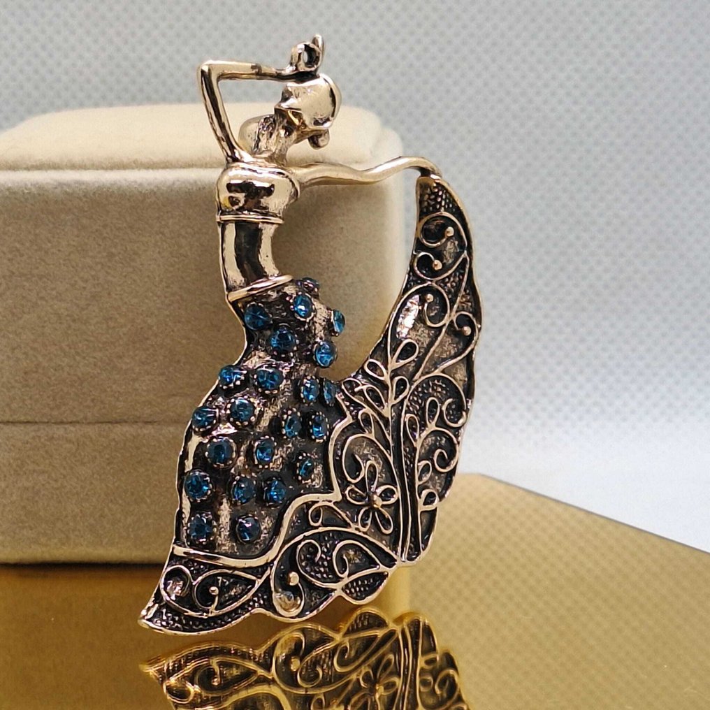 Sem preço de reserva - Pregadeira Argento 925. - Ballerina. Vintage. #4.3