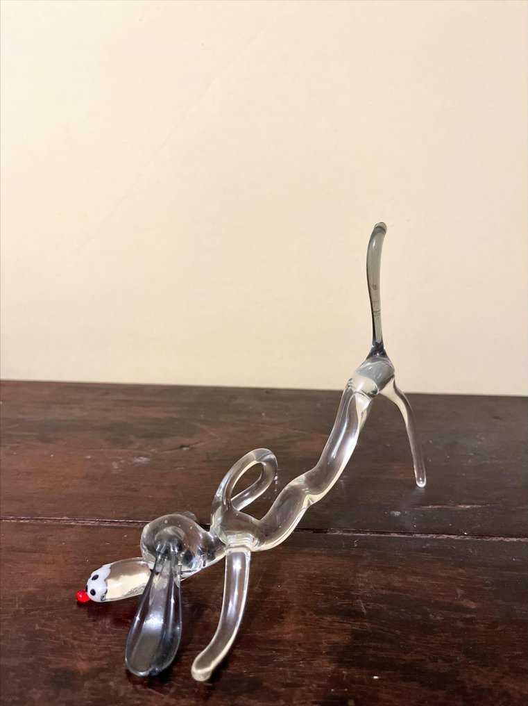Άγαλμα, Cão estilizado / Vidro Gato e Rato - 15 cm - Γυαλί #3.2