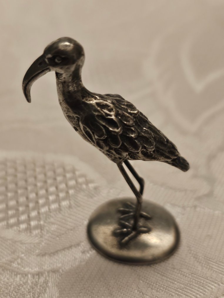 微型雕像 - Massief zilveren reiger - .835 银 #1.0