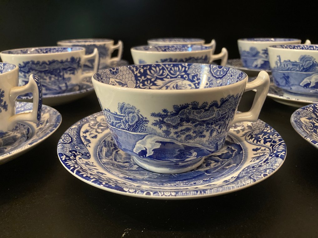 Spode, Copeland - Service à thé (18) - Faïence - Bleu italien #2.1
