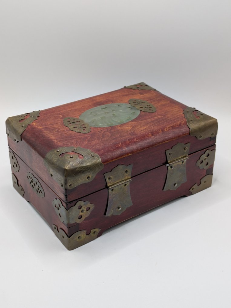 Boîte à bijoux - Laiton doré, Acajou - Coffre à bijoux chinois #4.3