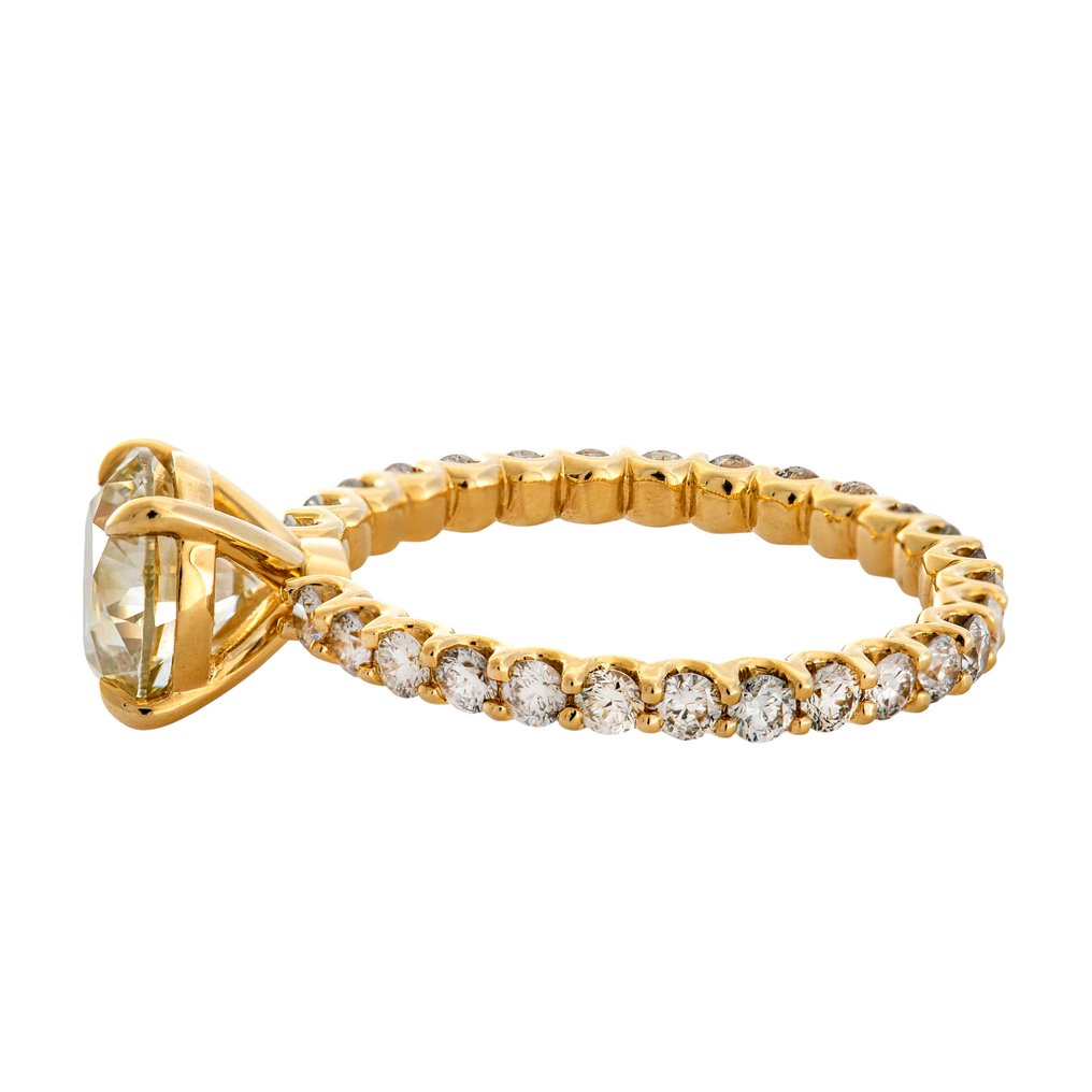 沒有保留價 - 戒指 - 14 克拉 黃金 - 3.03ct. tw. 黃色 鉆石 (天然彩色) - 鉆石 #4.3