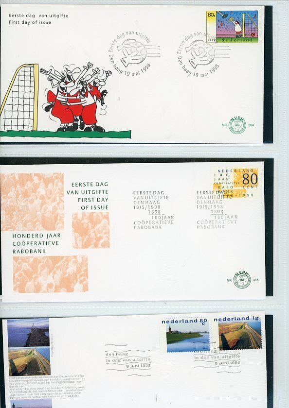 荷蘭  - 荷兰FDC的现代版 + 邮票块和小型张 - NVPH #3.2