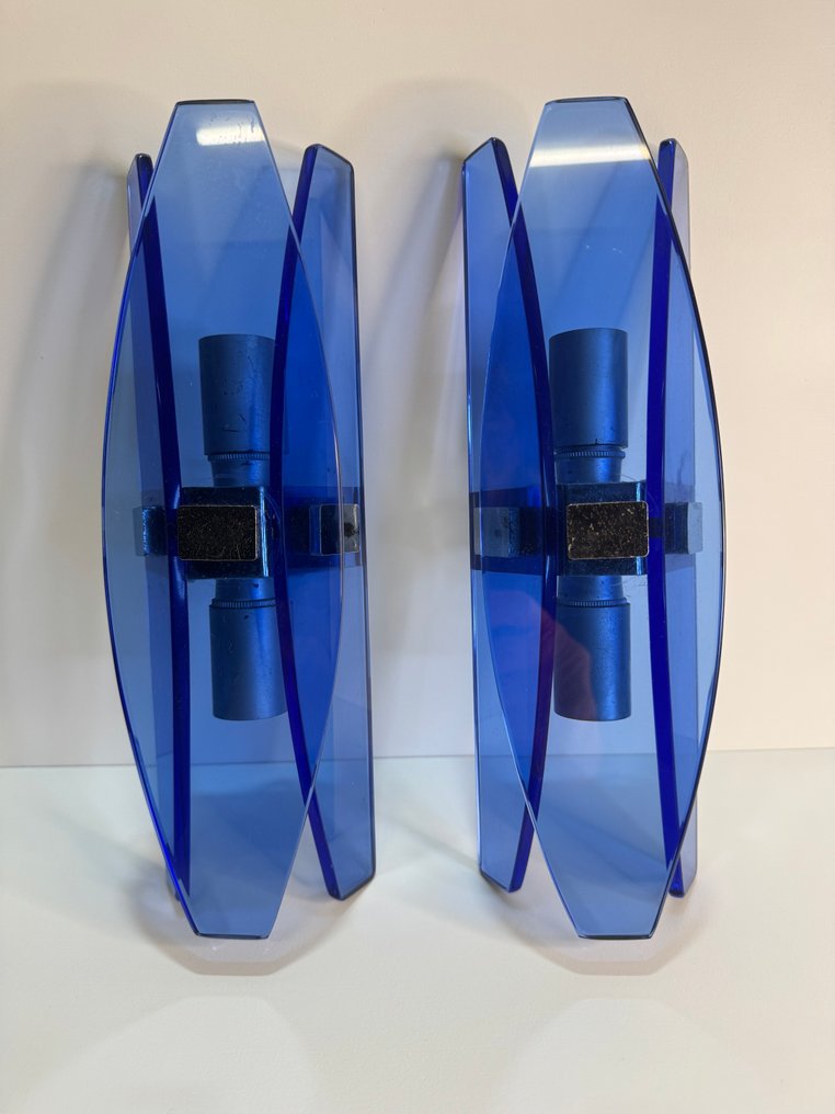 Veca - Fali lámpatest (2) - Üveg, Króm, Műanyag #1.0