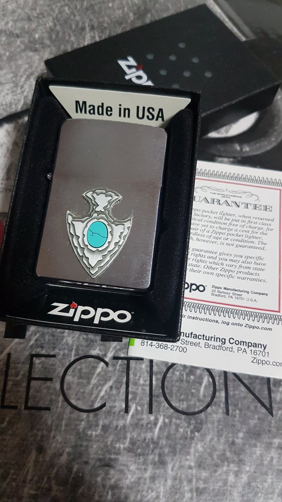 Zippo - Original Zippo Rarität Southwest Indian Türkis - No reserve price - Lighter - Chrome #1.0