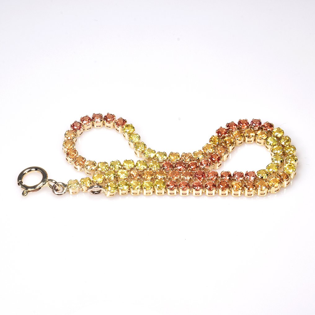 No reserve price - Bracelet - 14 kt. Yellow gold - 2.41ct. tw. Sapphire #2.1