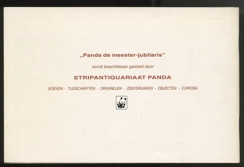 Panda - Marten Toonder & Piet Wijn - Panda en de meester jubilaris - 1 occasion booklet - First edition/1995 #2.1
