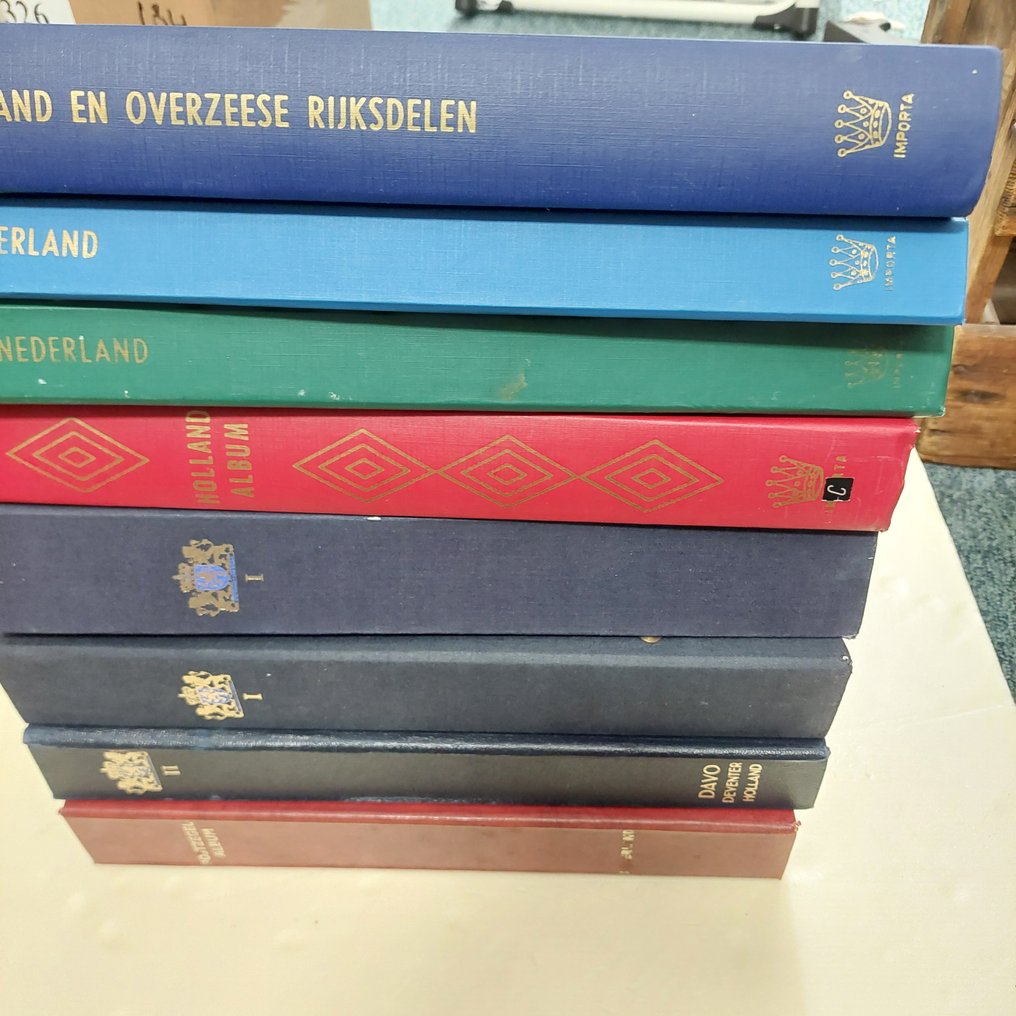 Netherlands  - Collection in 2 x Davo standard + 1 x Crystal + 1 x Uniealbum + 4 Importa #1.0