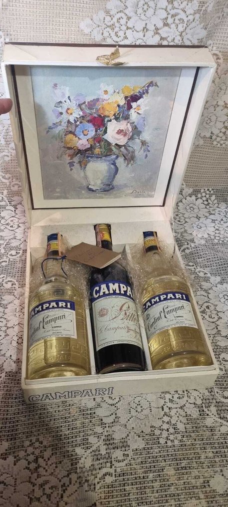Campari - Cordial Campari + Bitter - b. 1960-tallet, 1970-tallet - 75cl - 3 flasker #1.0