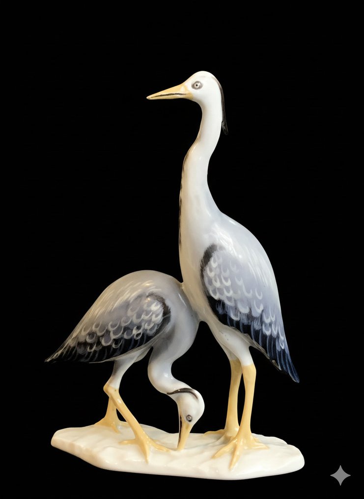 Rosenthal - 玩具人偶 - Casal de garças - 瓷 #1.0