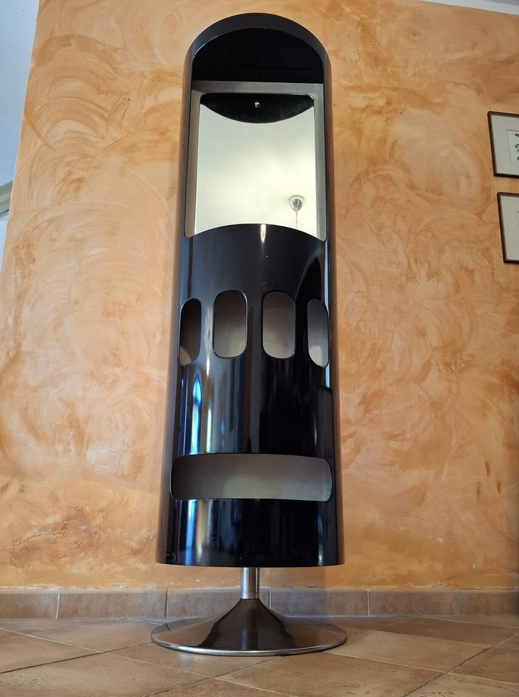 架 - 木 - Space Age 双面旋转衣帽架伞架控制台 #4.3