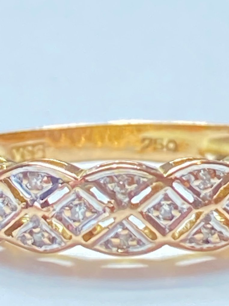 Ei pohjahintaa - Sormus - 18 kt. Keltakulta Timantti (Luonnollinen) #1.0