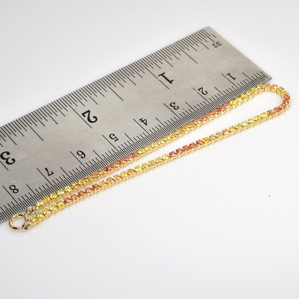 No reserve price - Bracelet - 14 kt. Yellow gold - 2.41ct. tw. Sapphire #4.3