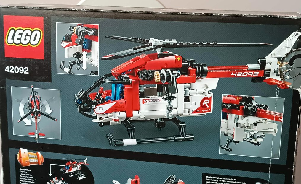 LEGO - Technic - 42092, 30655 - SUPER ZESTAW - LEGO Technic 42092 - Helikopter ratunkowy + Lego Technic Wózek Widłowy - Unikat #4.3