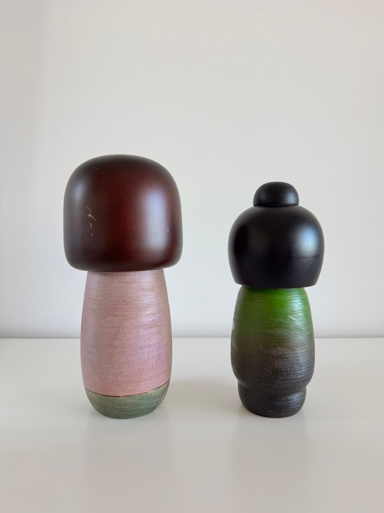 永恒复古的日本创意小木偶,藤川正江手工优雅之作 - 木 - Fujikawa Masae - 日本 - 昭和年代(1926-1989) #4.3