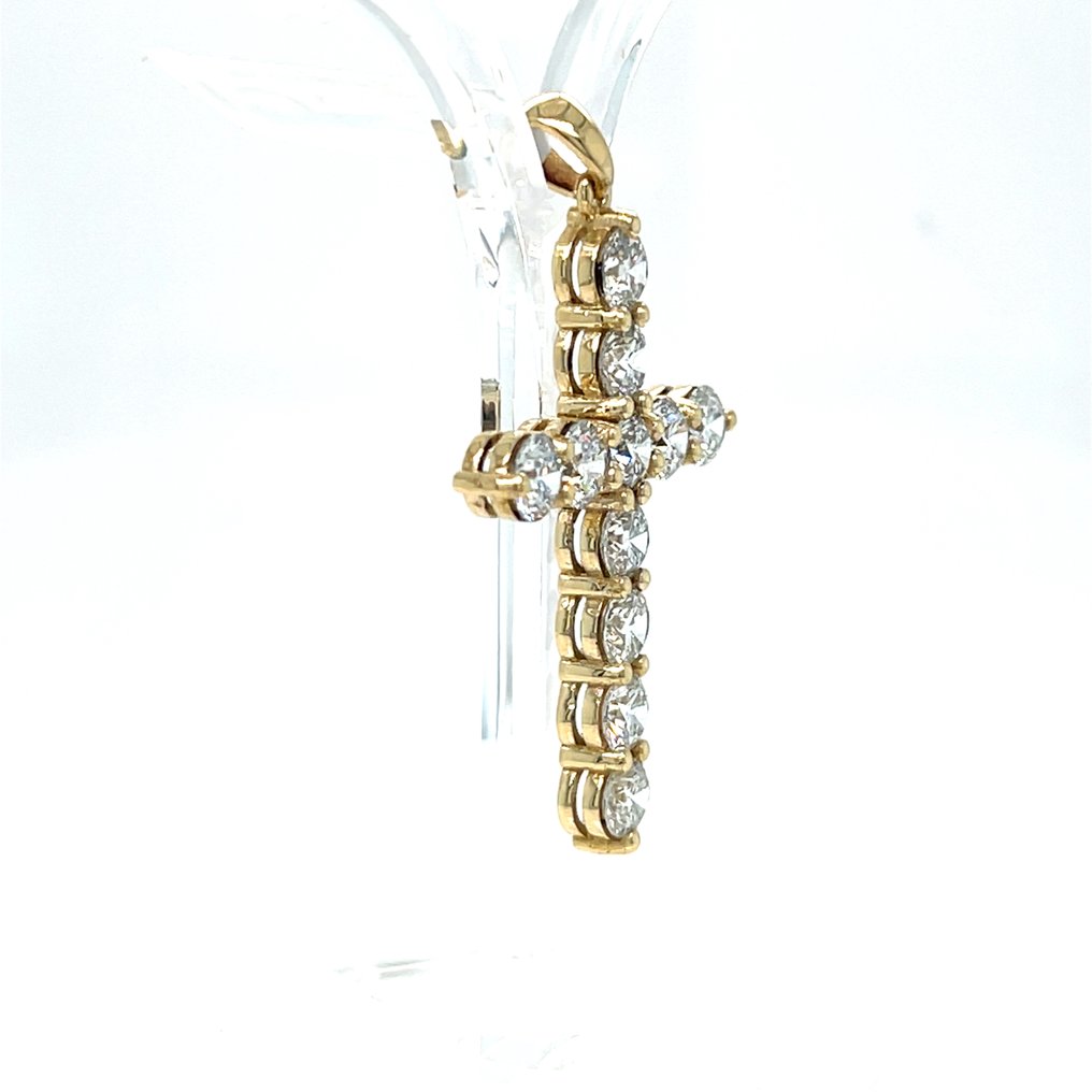 吊坠 - 14K包金 黄金 - 2.40ct. tw. 钻石 (实验室培育) #3.2