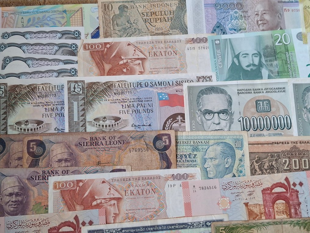 世界. - 126 banknotes / coupons - various dates  (沒有保留價) #1.0