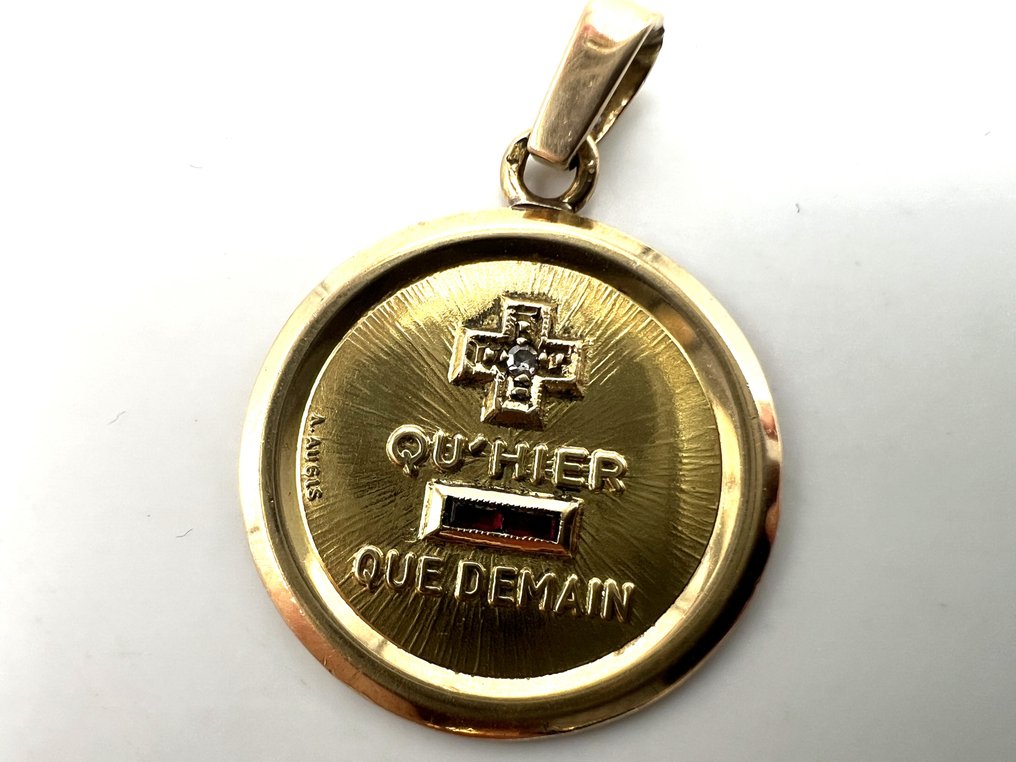 沒有保留價 - A. Augis - 墜飾 - 18 克拉 黃金 - 0.01ct. tw. #1.0