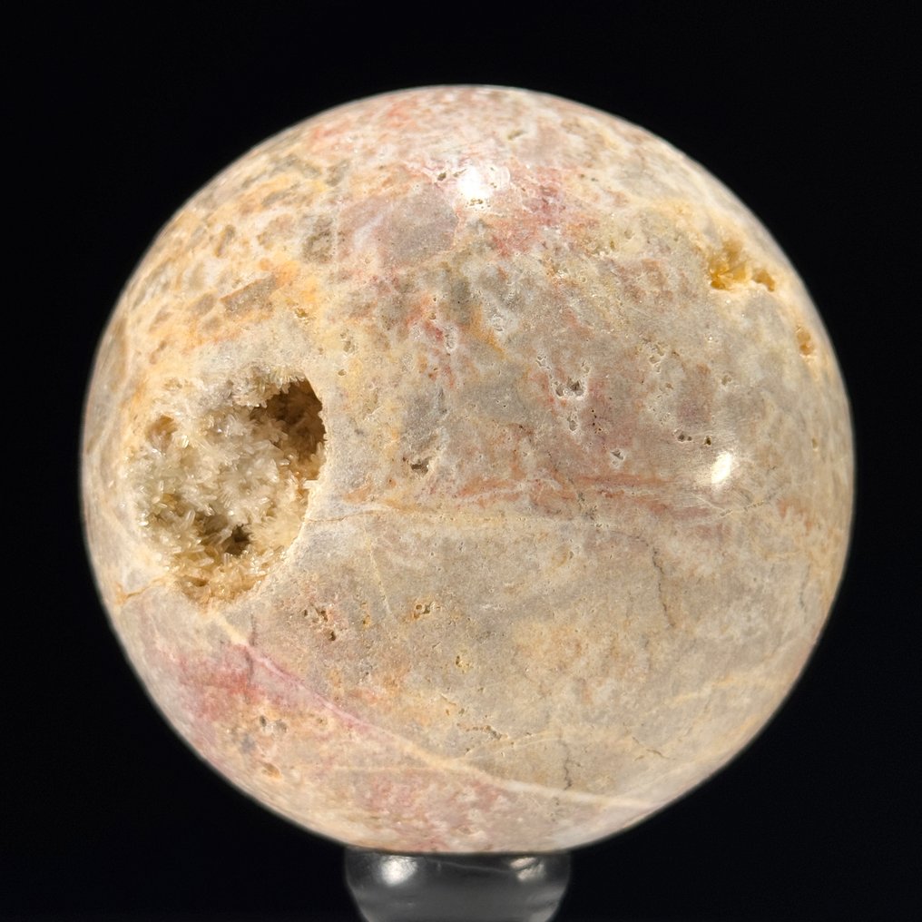 NO RESERVE PRICE - Stunning Pair of Crystal Quartz- Spheres on custom stands - Height: 19.8 cm - Width: 10.7 cm- 2600 g - (2) #4.3