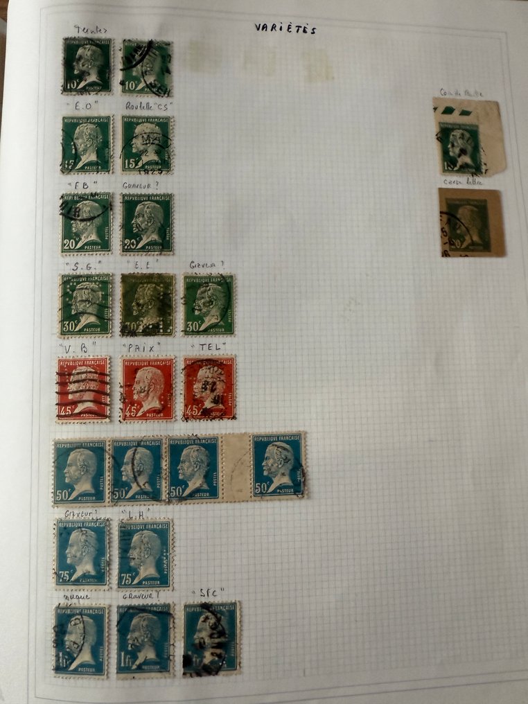 Ranska  - Teema 'Pasteurs, Paix et Iris' sivuilla: tyypit, lajikkeet ja kirjaimet. #2.1