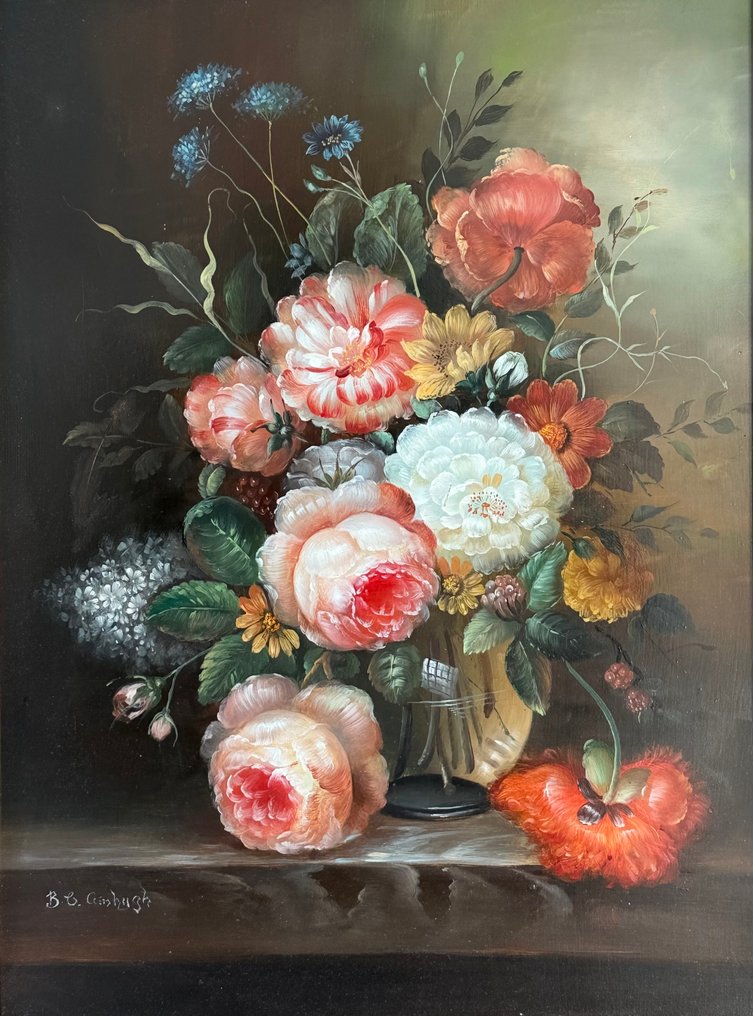 G. B. Amhugh (XX) - Still life of a vase of flowers #1.0