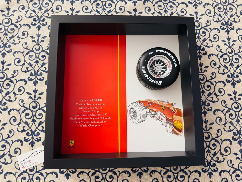 Artwork - Ferrari - Ferrari pneumatico bridgestone anteriore Michael Schumacher - Leonard C. D. - unico numerato - 2025 #4.3