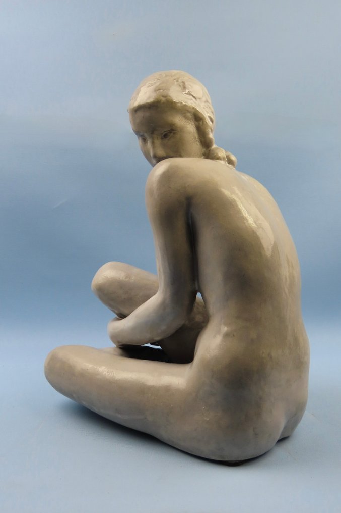 Prof. Fritz Klimsch (1870-1960) - Statue, Iris - gemerkt - 29 cm - Faïence - 1950 #4.3