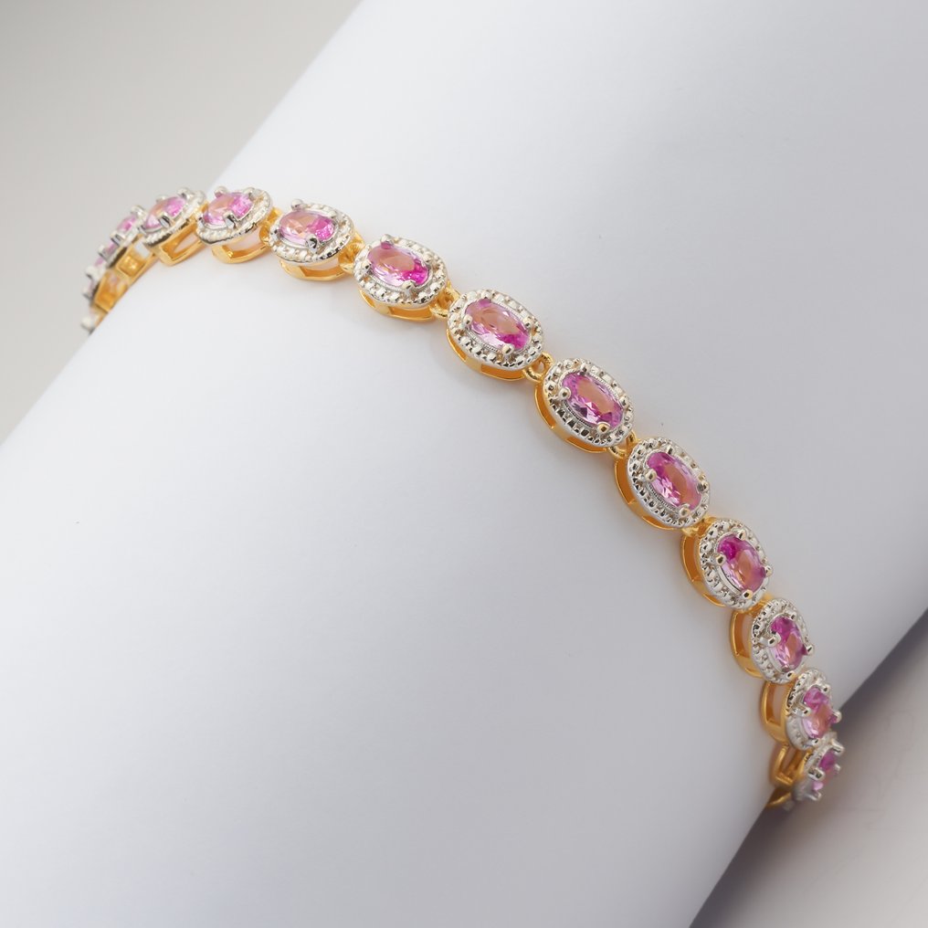 Senza prezzo di riserva - Bracciale Argento Zaffiro - Tennis Bracelet #3.2