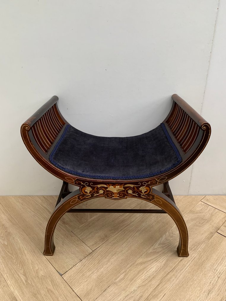 Stool - Mahogany - Edwardian Inlaid #1.0