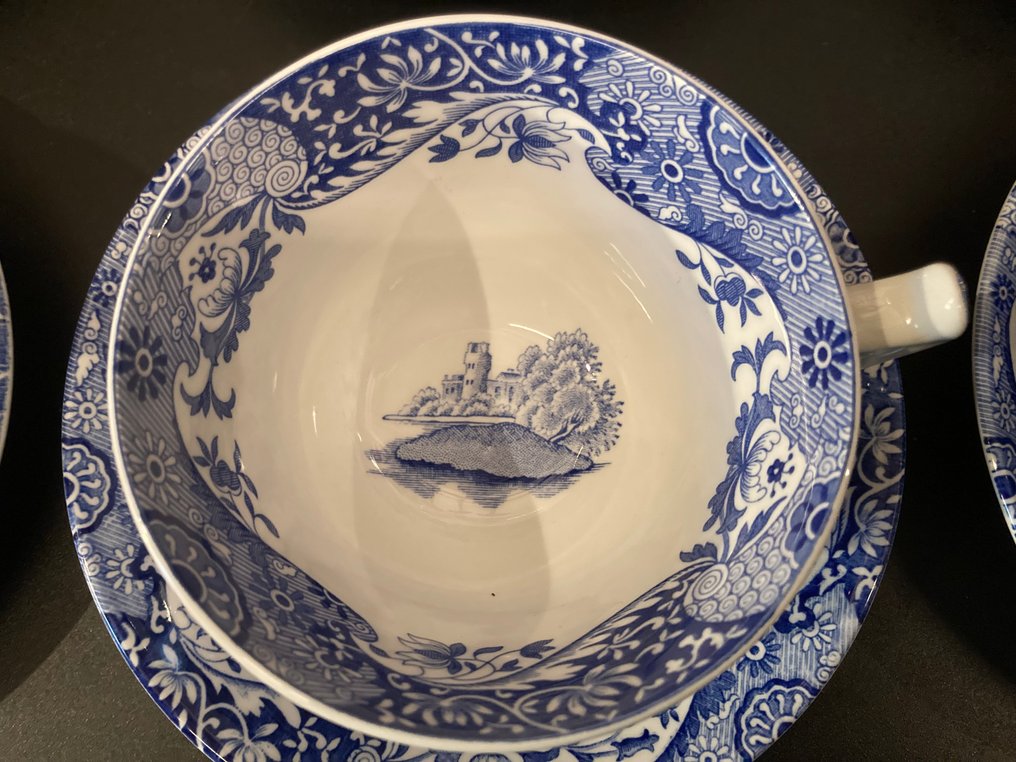 Spode, Copeland - Service à thé (18) - Faïence - Bleu italien #3.2