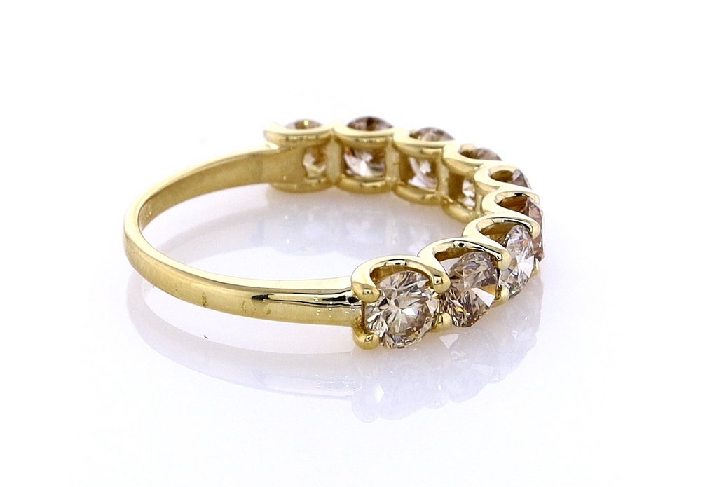 Sans prix de réserve - Bague - 14 carats Or jaune - 1.99ct. tw. Diamant (Couleur naturelle) #4.3