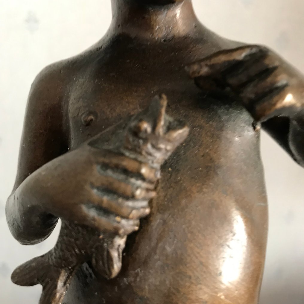 Varlese - Sculpture, Ragazzo Pescatore - 42 cm - Patinated bronze - 1950 #4.3