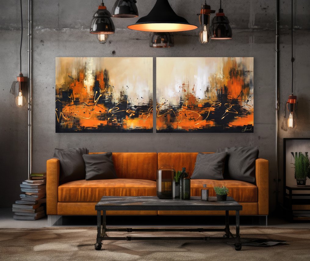 Monika Spiewak - Abstract - XXL - Oil Painting Stretched On The Frame - Ready To Hang - 1/1 Unique Piece #1.0