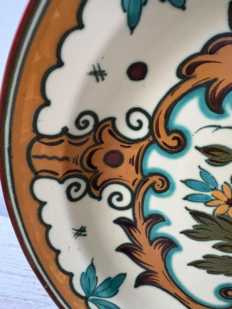 Plateelbakkerij Zuid-Holland - 牆板 (3) - Decor Medal - 陶瓷 - 34 厘米 + 22 厘米 #4.3