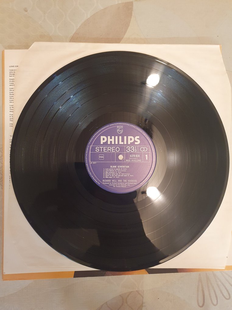 Richard Hell and the Voidoids - Blank Generation - LP-albumi (yksittäinen esine) - 1977 #4.3