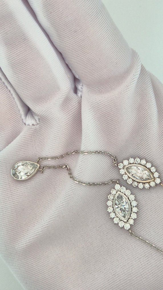 Nyaklánc - 14 kt. Fehér arany - 2.65ct. tw. Gyémánt (Laboratóriumban előállított) - Gyémánt #4.3