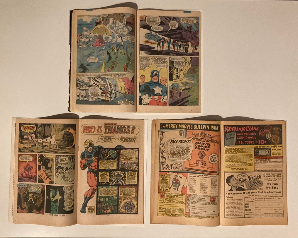 Marvel Various Titles #2 #10 #69 #89 #100 #134 - 1st app of In-Betweener, Titanium Man, High Evolutionary / Origin of Thanos & Gamora / Dr. Doom app - 6 Comic - First edition - 1963/1975 #2.1