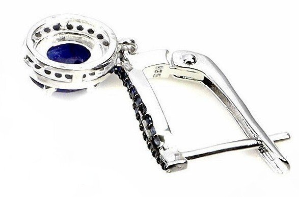 Senza prezzo di riserva - Orecchini Argento Zaffiro #4.3