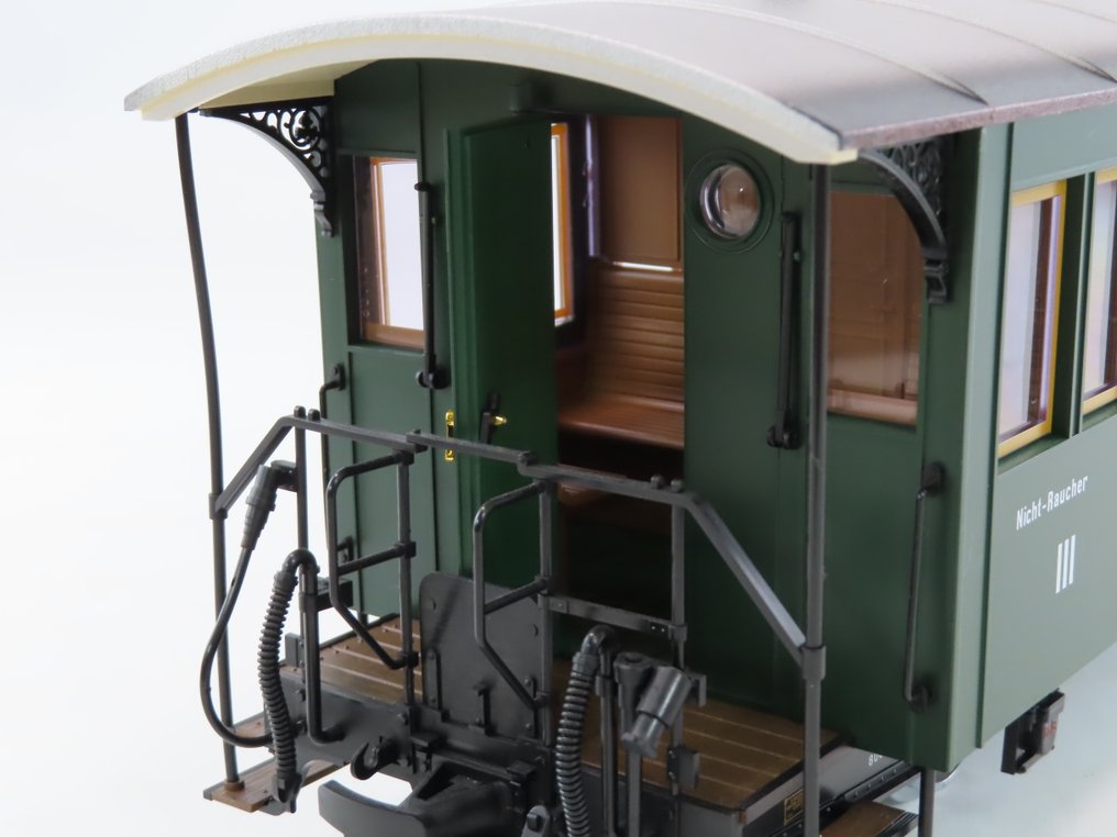 LGB G - 30340 - Personvagn för modelltåg (1) - Tvåaxlad passagerarvagn 3:e klass - RhB #3.2