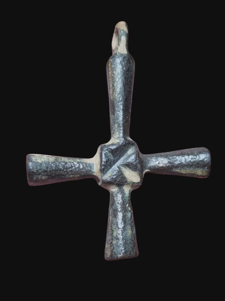 Medieval, Crusaders Era Bronze, Top Cross Pendant (No reserve price) #3.2