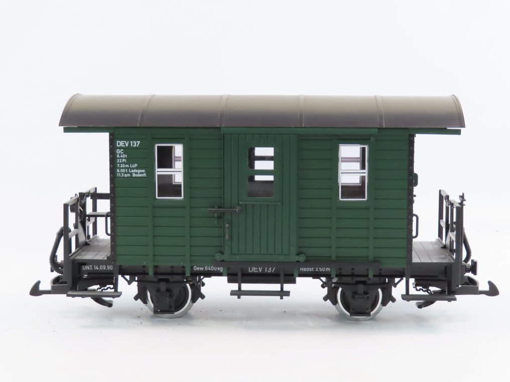 LGB G - 4039 - Model wagonu towarowego (1) - Dwustanowiskowy post-bagagerijtuig z oświetleniem wewnętrznym. - Privaat #4.3