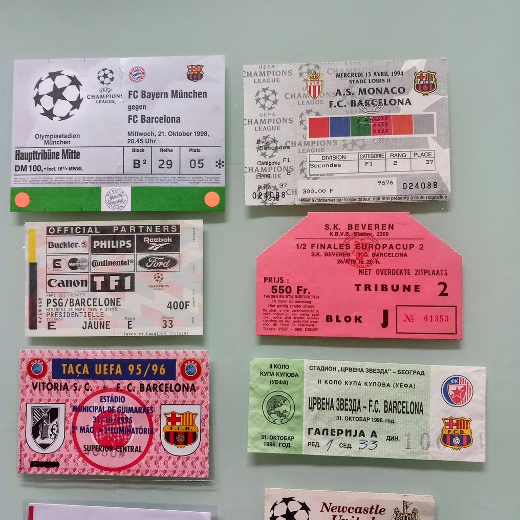 巴塞隆納足球俱樂部 - 歐洲冠軍聯賽 - 賽事紀念品, 門票  #1.0