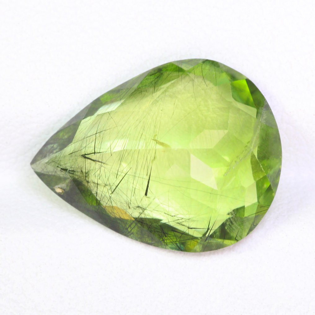 Zonder minimumprijs Groen Olivijn - 11.61 ct - nternational Colored Gemstone Association (ICA GemLab) - Fijne Ludwigte-inclusies. #1.0
